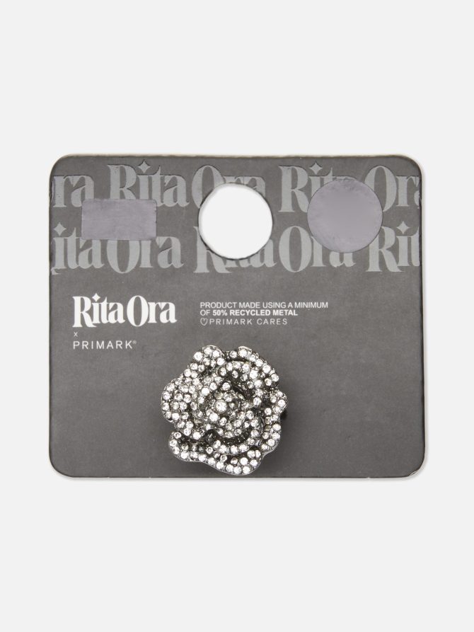 Rita Ora Rhinestone Rose Ring - Image 3