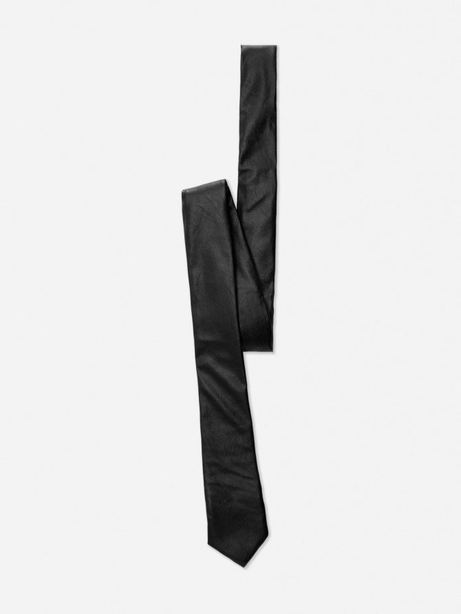Rita Ora Slim Faux Leather Neck Tie