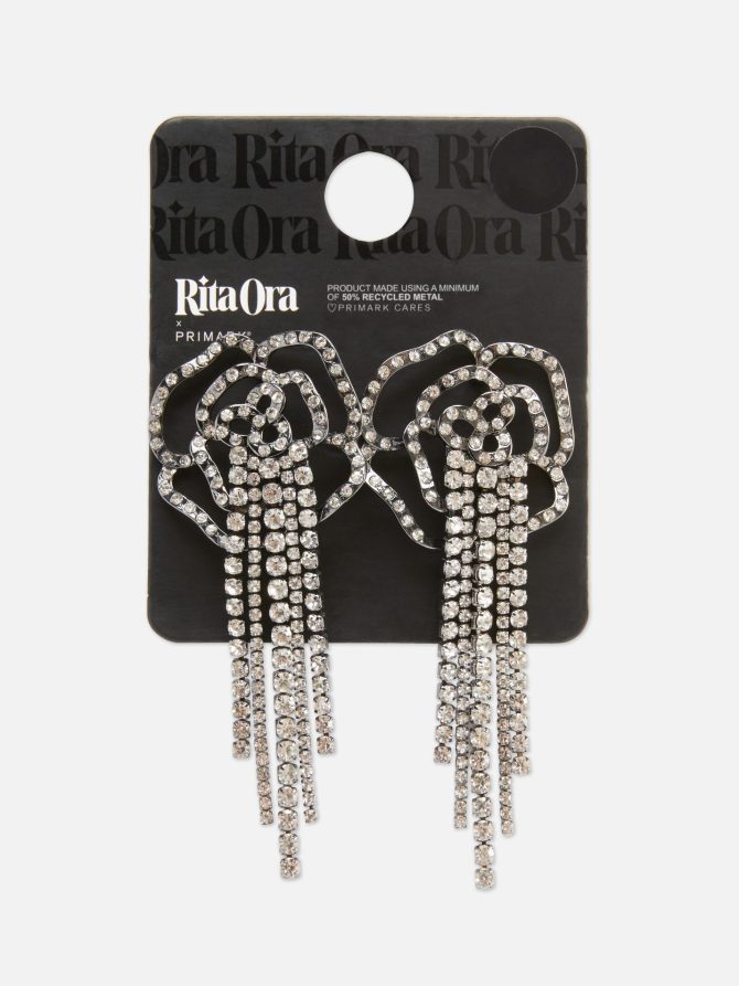 Rita Ora Rose Waterfall Drop Earrings - Image 3