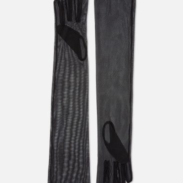 Rita Ora Mesh Detail Elbow Gloves