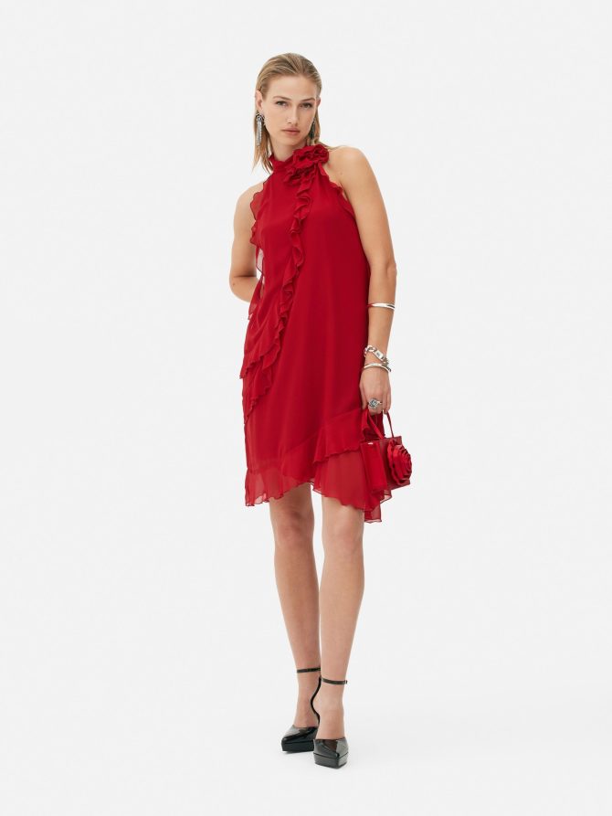 Rita Ora Ruffle Mini Dress