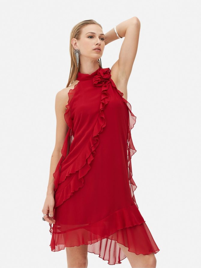 Rita Ora Ruffle Mini Dress - Image 2