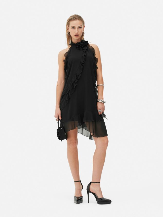 Rita Ora Ruffle Mini Dress