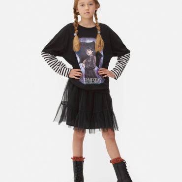 Wednesday Addams Layered Long Sleeve T-Shirt