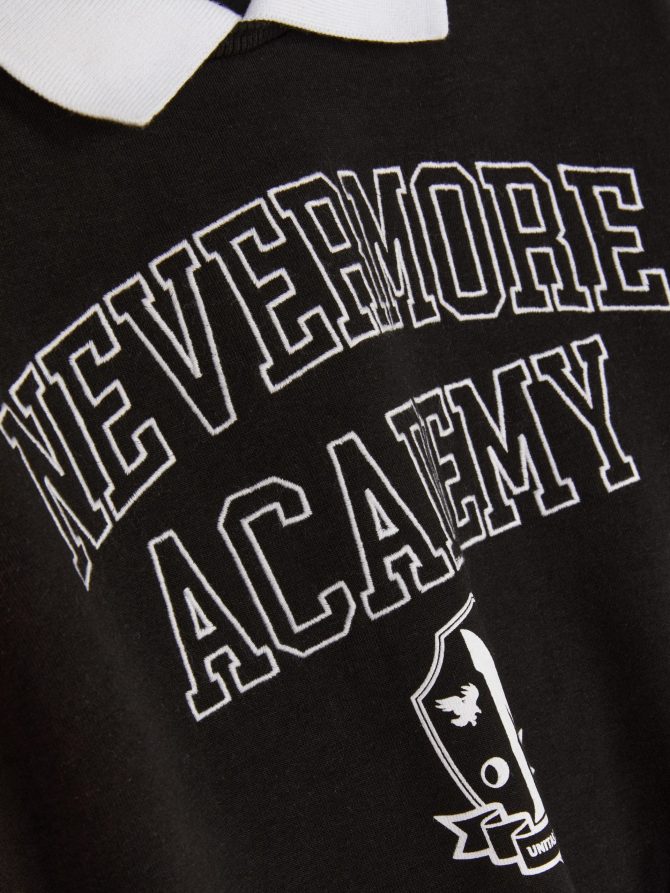 Wednesday Nevermore Academy Cropped Crew Neck - Image 5
