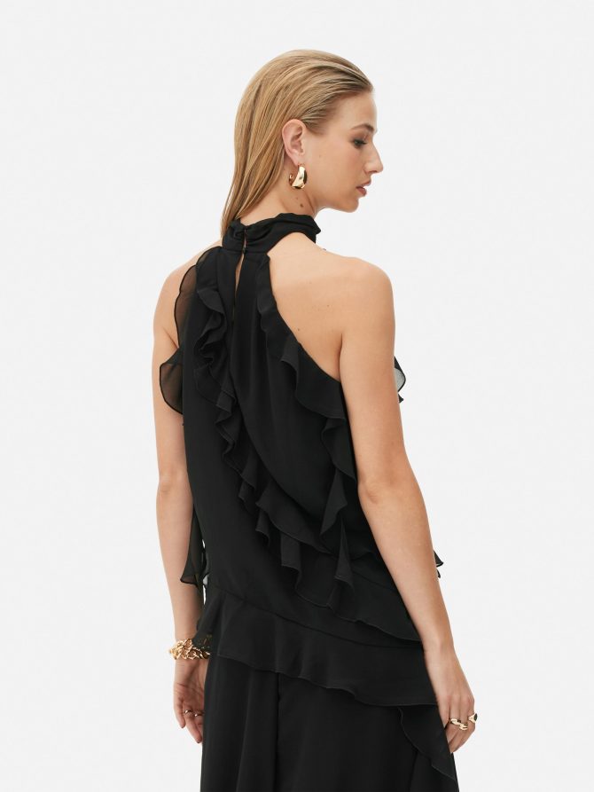 Rita Ora Rosette Ruffled Blouse - Image 4