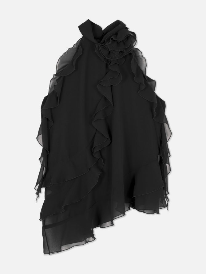 Rita Ora Rosette Ruffled Blouse - Image 5