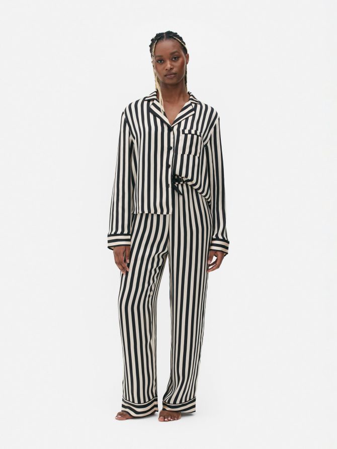 Satin Long Sleeve Pajamas
