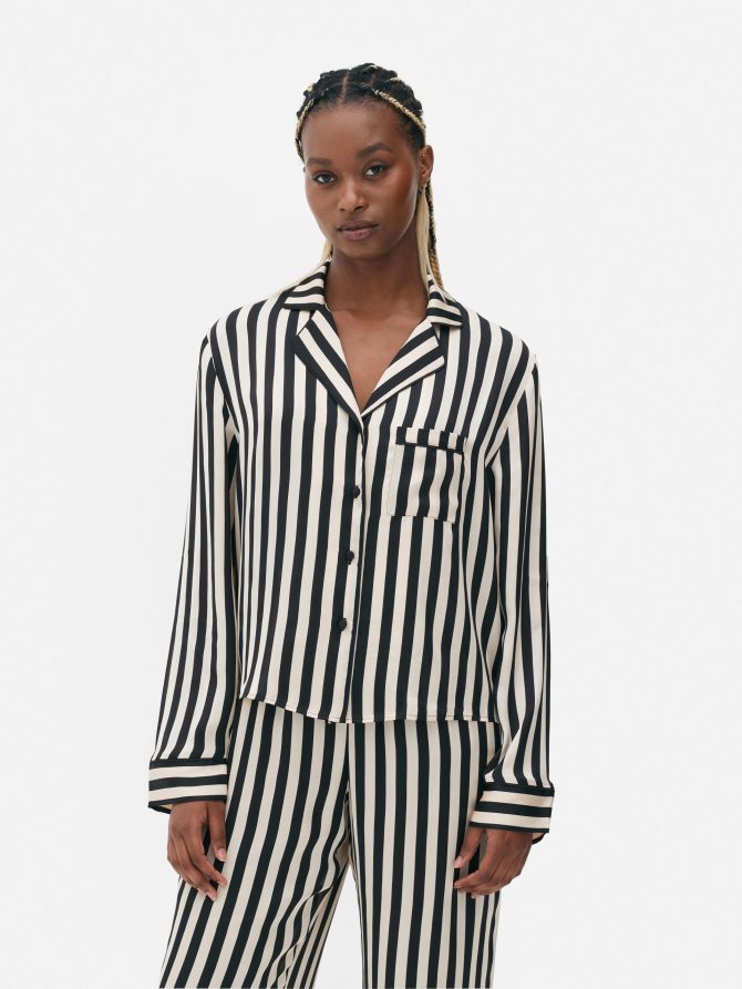 Satin Long Sleeve Pajamas - Image 2