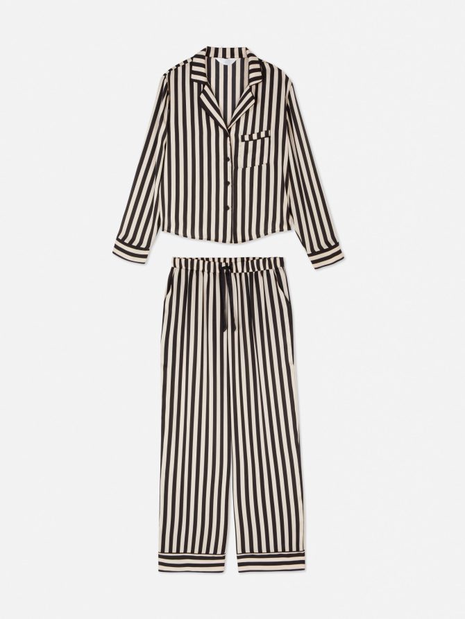 Satin Long Sleeve Pajamas - Image 5