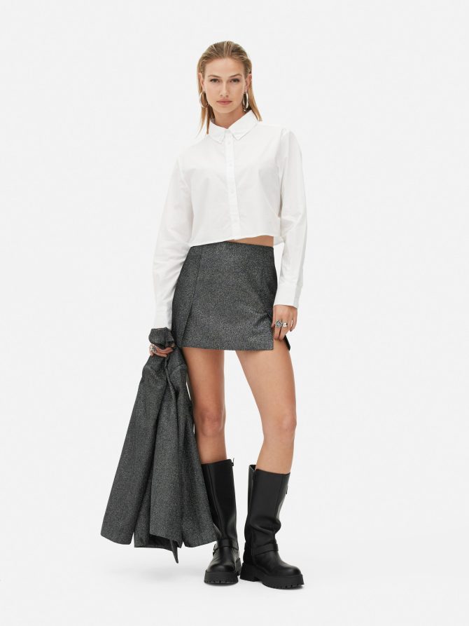 Rita Ora Cropped Poplin Shirt - Image 2