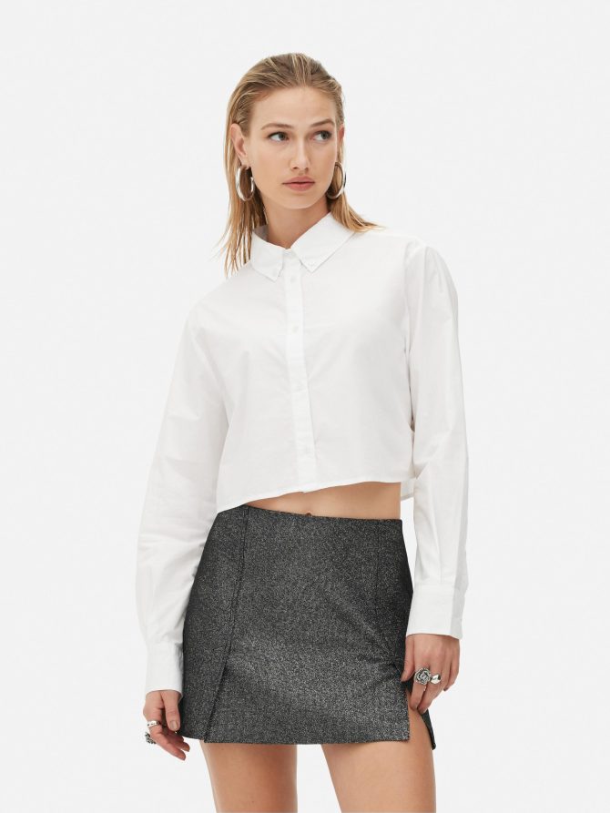 Rita Ora Cropped Poplin Shirt - Image 3