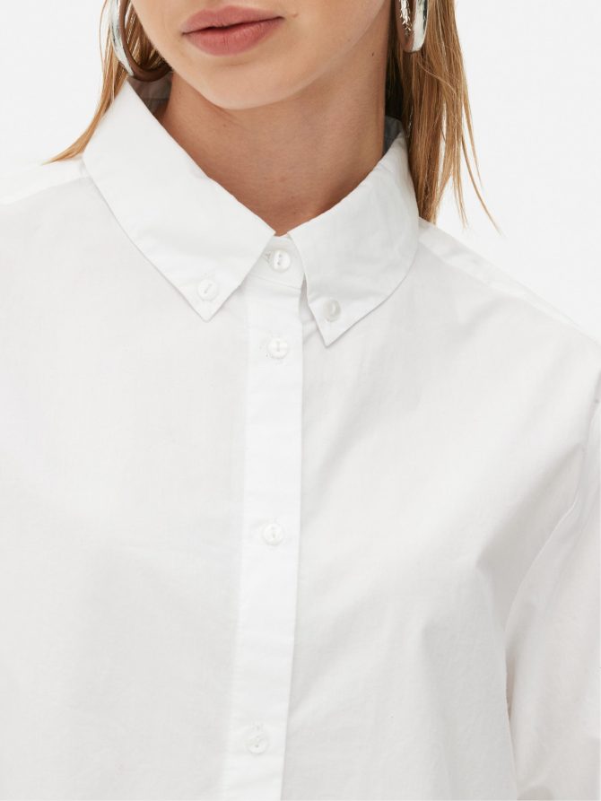 Rita Ora Cropped Poplin Shirt - Image 4