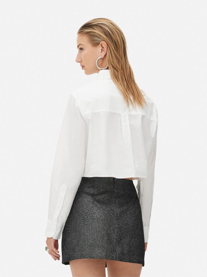 Rita Ora Cropped Poplin Shirt - Image 5