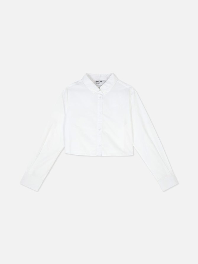 Rita Ora Cropped Poplin Shirt - Image 6