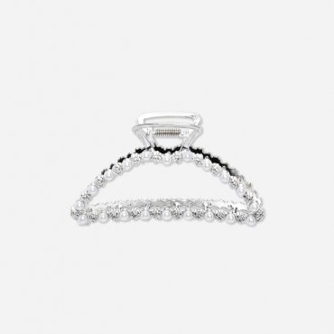 Rhinestone and Pearl Claw Clip