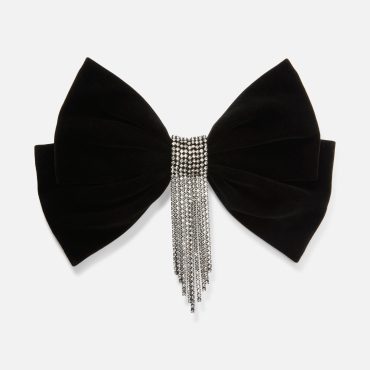 Diamanté Tassel Velvet Hair Bow