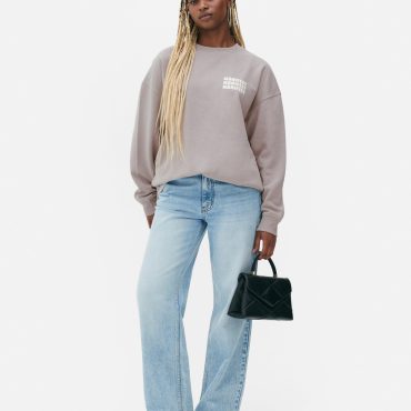 Printed Oversized Sweatshirt