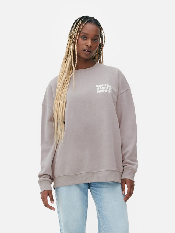 Printed Oversized Sweatshirt - Image 2