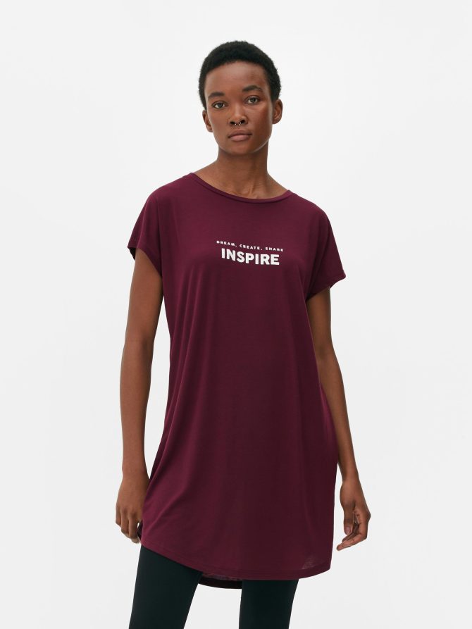 Printed Longline T-Shirt - Image 2