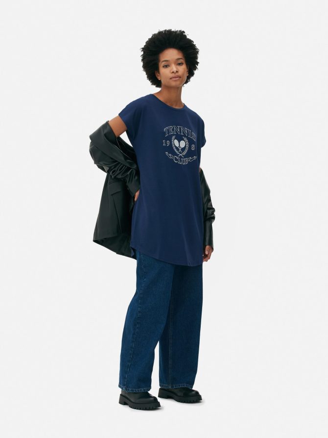 Printed Longline T-Shirt