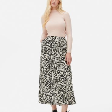 Printed Midi Skirt