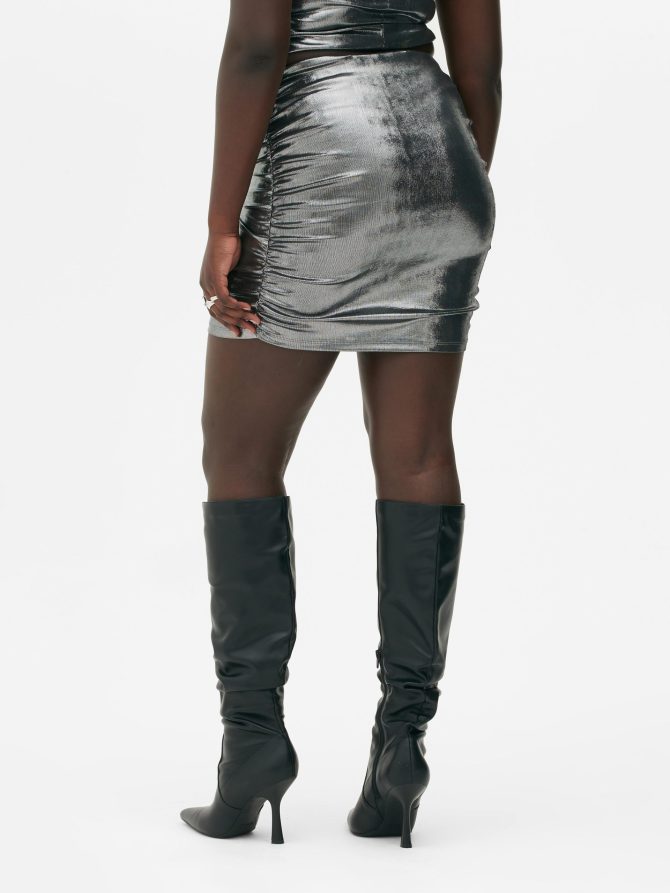 Rita Ora Lamé Mini Skirt - Image 4