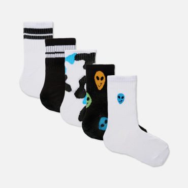 5-Pack Alien Ribbed Ankle Socks