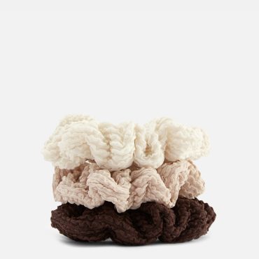 3-Pack Crinkle Textured Scrunchies