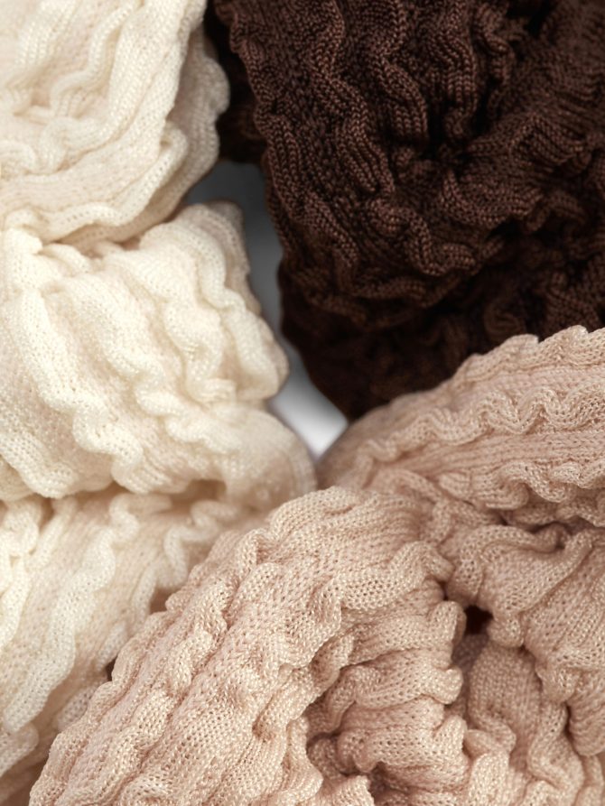 3-Pack Crinkle Textured Scrunchies - Image 2
