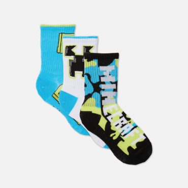 3-Pack Minecraft Ankle Socks