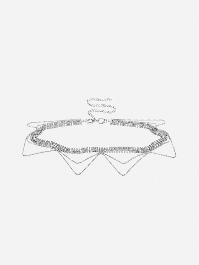 Rita Ora Rhinestone Scallop Chain Belt - Image 2