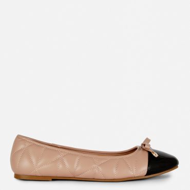 Quilted Toe Cap Ballerinas
