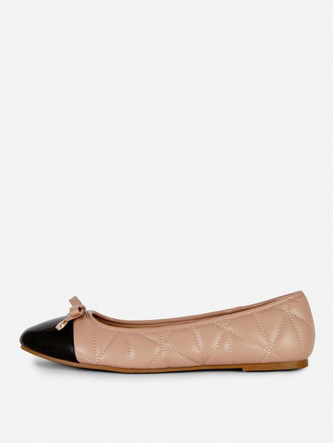 Quilted Toe Cap Ballerinas - Image 4