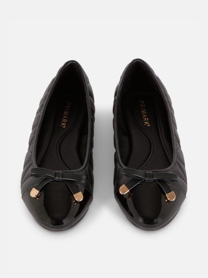 Quilted Toe Cap Ballerinas - Image 2