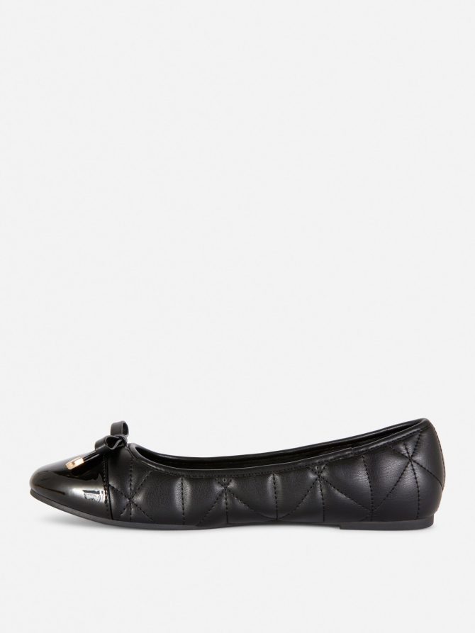 Quilted Toe Cap Ballerinas - Image 4