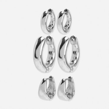 3-Pack The Edit Chunky Hoop Earrings