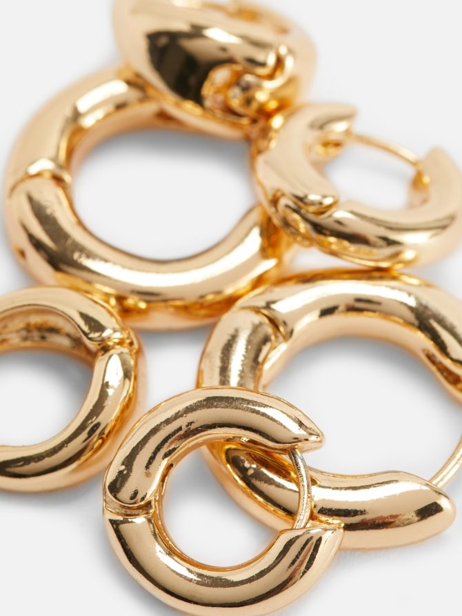 3-Pack The Edit Chunky Hoop Earrings - Image 2