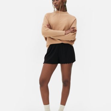 Ribbed Jersey Lounge Shorts