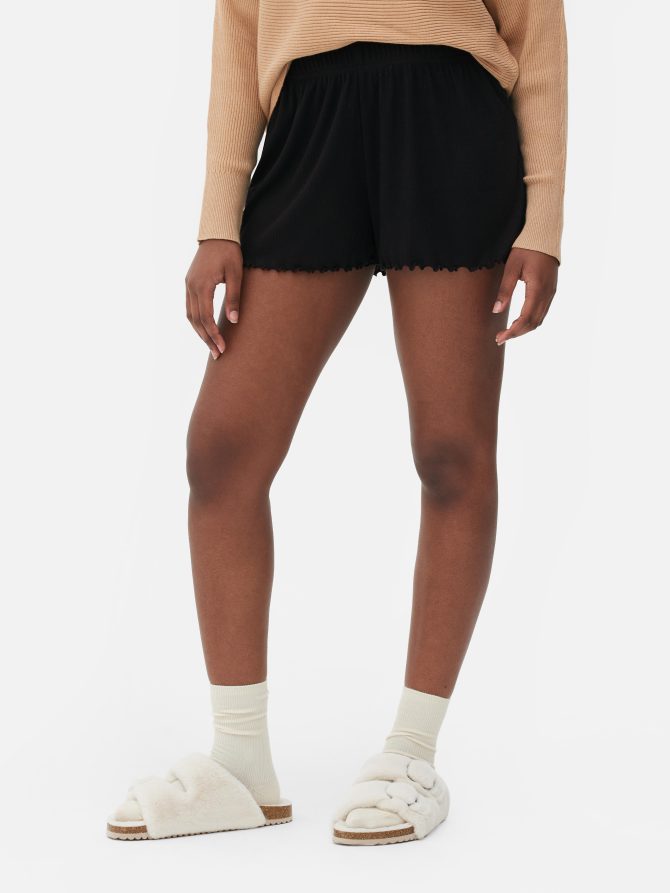 Ribbed Jersey Lounge Shorts - Image 2