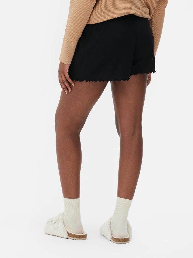 Ribbed Jersey Lounge Shorts - Image 4