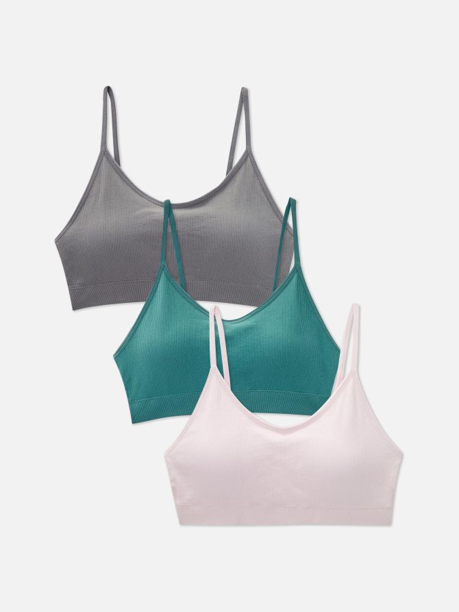 3-Pack Seamfree Cropped Cami Bralettes