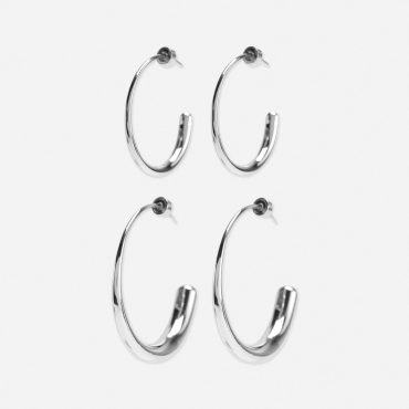 2-Pack The Edit Fine Hoop Earrings