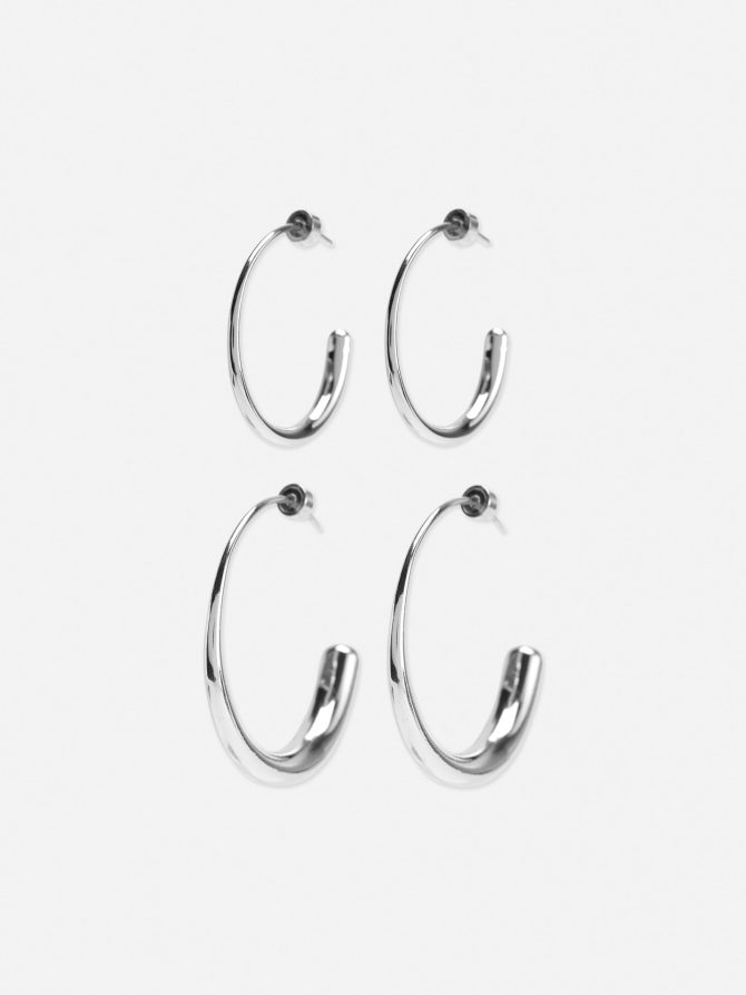 2-Pack The Edit Fine Hoop Earrings