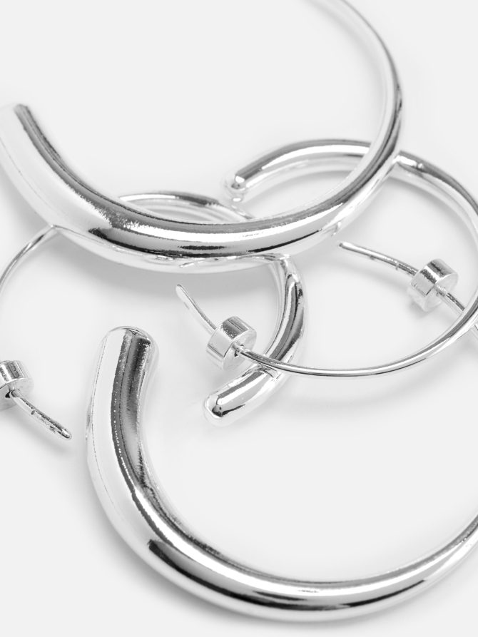 2-Pack The Edit Fine Hoop Earrings - Image 2