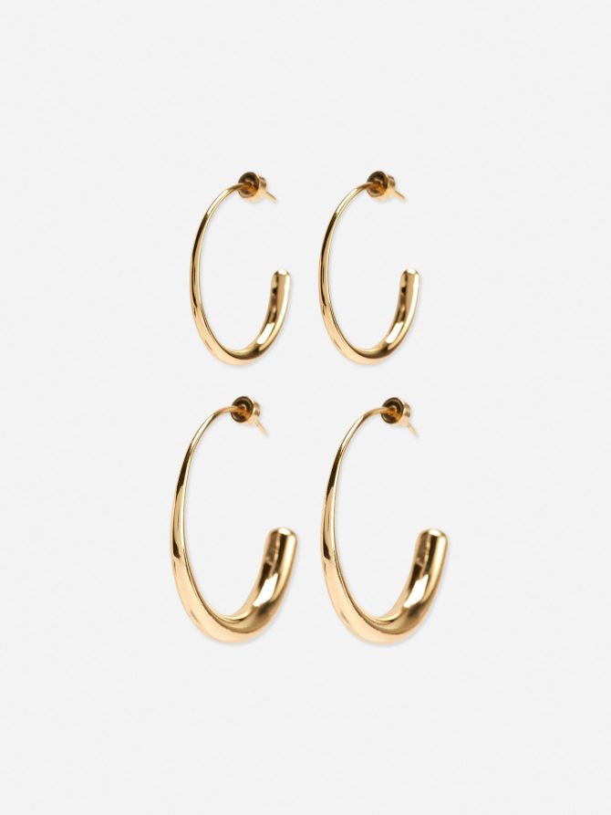 2-Pack The Edit Fine Hoop Earrings