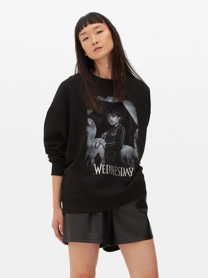 Wednesday Addams Relaxed Fit Sweatshirt - Image 2