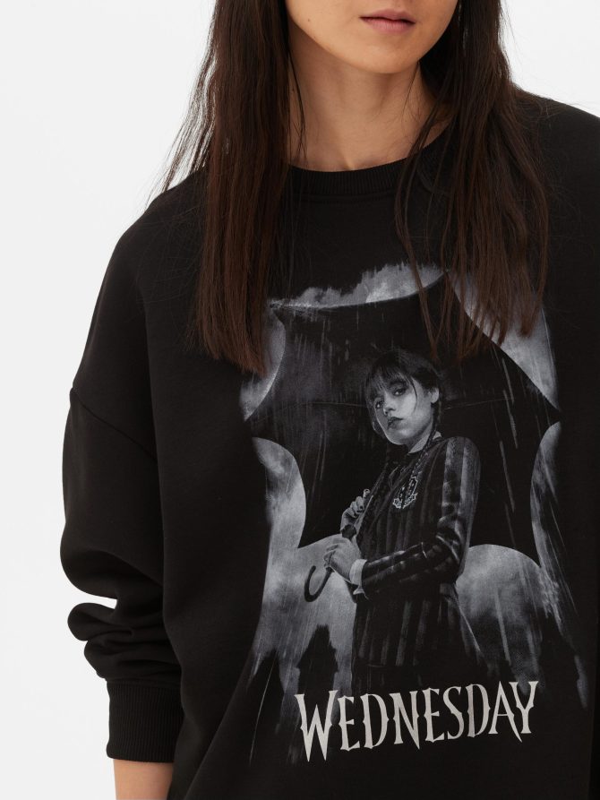 Wednesday Addams Relaxed Fit Sweatshirt - Image 3