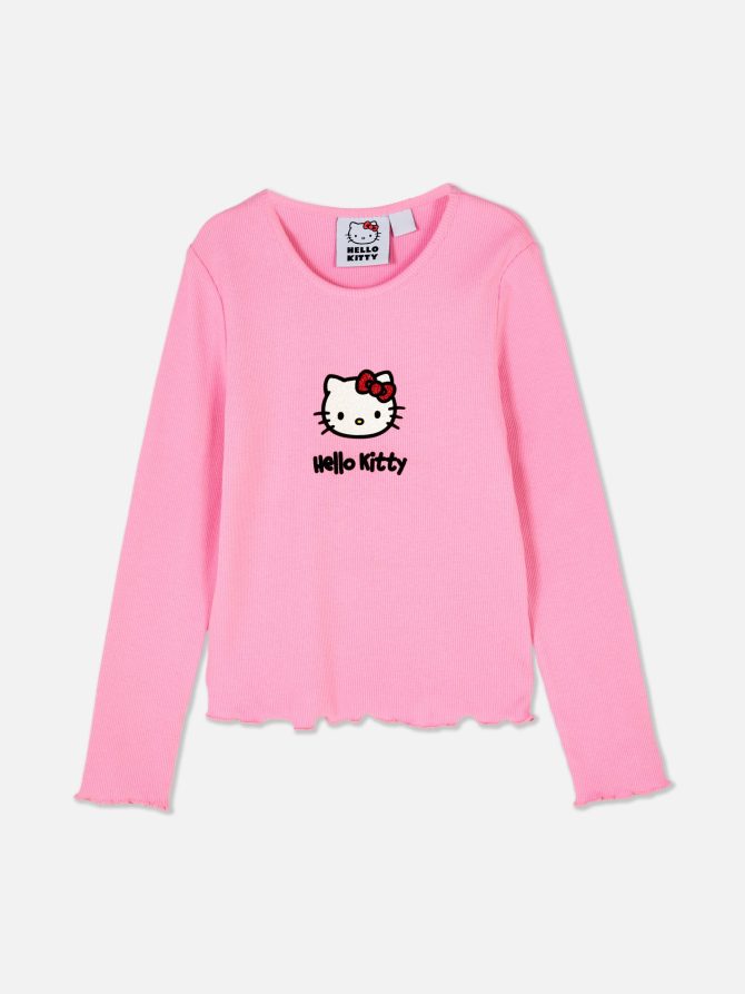 Hello Kitty Ribbed Long Sleeve T-Shirt