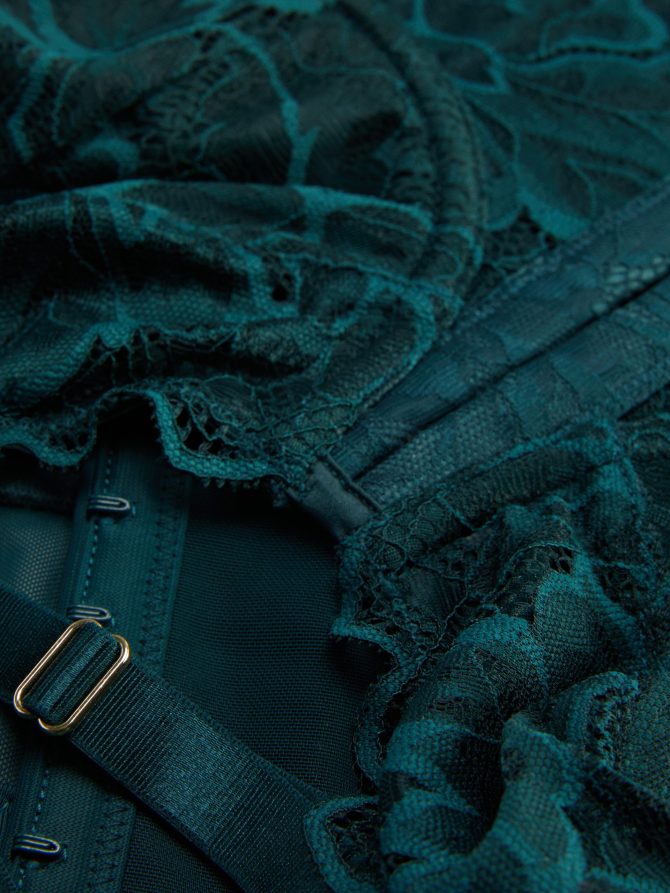 Mesh and Lace Cupped Corset - Image 2